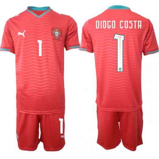 Portugal 2026 FIFA World Cup Soccer Jersey Red #1 DIOGO COSTA